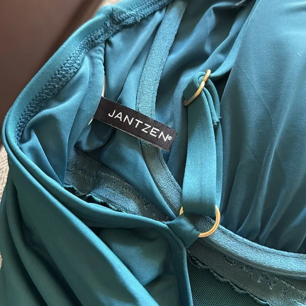 Jantzen Teal One Piece Swimsuit size 10